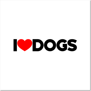 I Love Dogs Red Hearts Dog Lovers Posters and Art